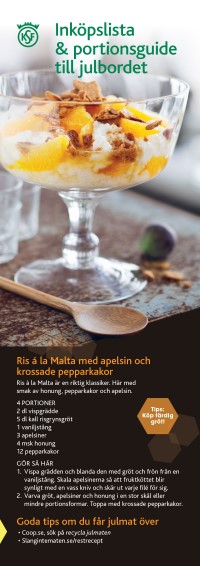 Inköpslista och portionsguide julbordet